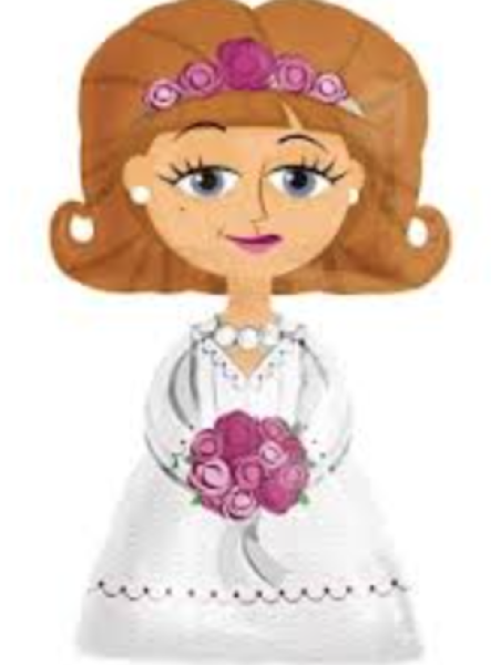 XXL Walking Balloon - Hochzeit, Braut - ø 122cm